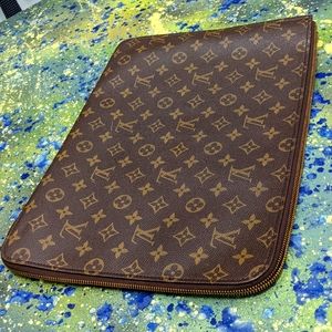LOUIS VUITTON Poche Documents Monogram Canvas Briefcase Bag